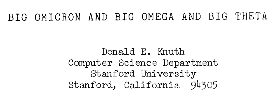 Big Omicron Knuth